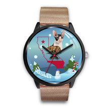 Load image into Gallery viewer, Cornish Rex Cat California Christmas Special Wrist Watch-Free Shipping