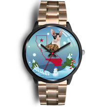 Load image into Gallery viewer, Cornish Rex Cat California Christmas Special Wrist Watch-Free Shipping
