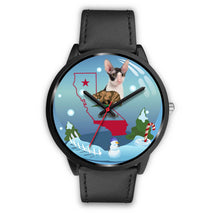 Load image into Gallery viewer, Cornish Rex Cat California Christmas Special Wrist Watch-Free Shipping