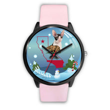 Load image into Gallery viewer, Cornish Rex Cat California Christmas Special Wrist Watch-Free Shipping