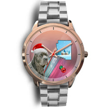Load image into Gallery viewer, Cane Corso Arizona Christmas Golden Wrist Watch-Free Shipping