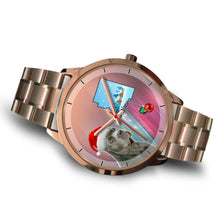 Load image into Gallery viewer, Cane Corso Arizona Christmas Golden Wrist Watch-Free Shipping