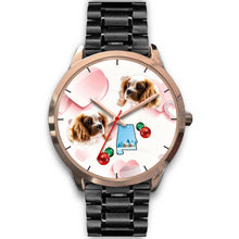 Load image into Gallery viewer, Cavalier King Charles Spaniel Alabama Christmas Golden Wrist Watch-Free Shipping