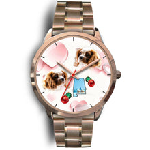 Load image into Gallery viewer, Cavalier King Charles Spaniel Alabama Christmas Golden Wrist Watch-Free Shipping