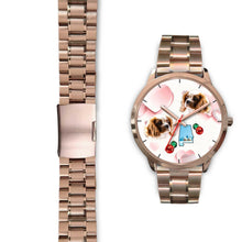 Load image into Gallery viewer, Cavalier King Charles Spaniel Alabama Christmas Golden Wrist Watch-Free Shipping