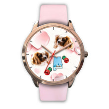 Load image into Gallery viewer, Cavalier King Charles Spaniel Alabama Christmas Golden Wrist Watch-Free Shipping