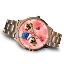 Load image into Gallery viewer, Cavalier King Charles Spaniel Arizona Christmas Golden Wrist Watch-Free Shipping