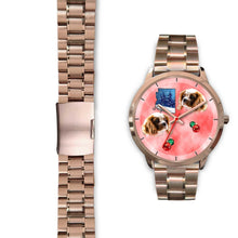 Load image into Gallery viewer, Cavalier King Charles Spaniel Arizona Christmas Golden Wrist Watch-Free Shipping