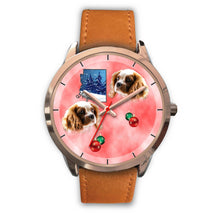 Load image into Gallery viewer, Cavalier King Charles Spaniel Arizona Christmas Golden Wrist Watch-Free Shipping