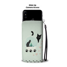 Load image into Gallery viewer, Cat With Heart Print Wallet Case For Cat Mom-Free Shipping