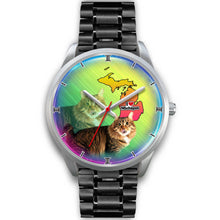 Load image into Gallery viewer, Cute American Bobtail Cat Michigan Christmas Special Wrist Watch-Free Shipping