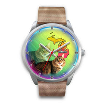 Load image into Gallery viewer, Cute American Bobtail Cat Michigan Christmas Special Wrist Watch-Free Shipping