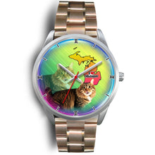 Load image into Gallery viewer, Cute American Bobtail Cat Michigan Christmas Special Wrist Watch-Free Shipping