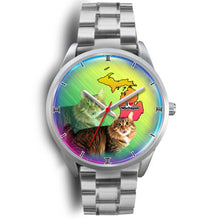 Load image into Gallery viewer, Cute American Bobtail Cat Michigan Christmas Special Wrist Watch-Free Shipping