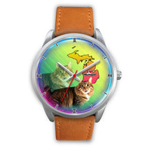 Load image into Gallery viewer, Cute American Bobtail Cat Michigan Christmas Special Wrist Watch-Free Shipping