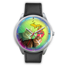 Load image into Gallery viewer, Cute American Bobtail Cat Michigan Christmas Special Wrist Watch-Free Shipping