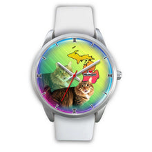 Load image into Gallery viewer, Cute American Bobtail Cat Michigan Christmas Special Wrist Watch-Free Shipping