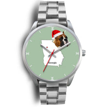 Load image into Gallery viewer, Boxer Dog Georgia Christmas Special Wrist Watch-Free Shipping