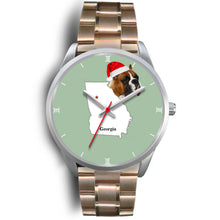Load image into Gallery viewer, Boxer Dog Georgia Christmas Special Wrist Watch-Free Shipping