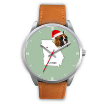 Load image into Gallery viewer, Boxer Dog Georgia Christmas Special Wrist Watch-Free Shipping