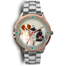 Load image into Gallery viewer, Brittany Dog With Paws Michigan Christmas Special Wrist Watch-Free Shipping