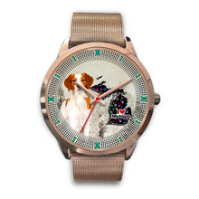 Load image into Gallery viewer, Brittany Dog With Paws Michigan Christmas Special Wrist Watch-Free Shipping