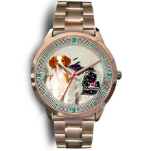 Load image into Gallery viewer, Brittany Dog With Paws Michigan Christmas Special Wrist Watch-Free Shipping