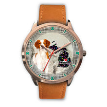 Load image into Gallery viewer, Brittany Dog With Paws Michigan Christmas Special Wrist Watch-Free Shipping