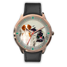 Load image into Gallery viewer, Brittany Dog With Paws Michigan Christmas Special Wrist Watch-Free Shipping