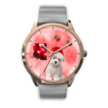 Load image into Gallery viewer, Cute Maltese Arizona Christmas Golden Wrist Watch-Free Shipping