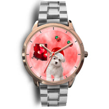 Load image into Gallery viewer, Cute Maltese Arizona Christmas Golden Wrist Watch-Free Shipping