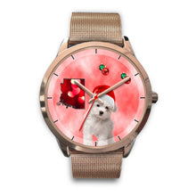 Load image into Gallery viewer, Cute Maltese Arizona Christmas Golden Wrist Watch-Free Shipping