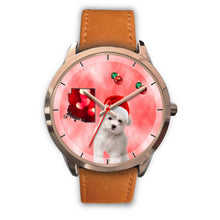 Load image into Gallery viewer, Cute Maltese Arizona Christmas Golden Wrist Watch-Free Shipping