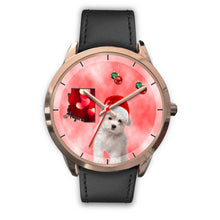 Load image into Gallery viewer, Cute Maltese Arizona Christmas Golden Wrist Watch-Free Shipping