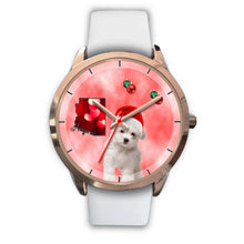 Load image into Gallery viewer, Cute Maltese Arizona Christmas Golden Wrist Watch-Free Shipping