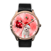 Load image into Gallery viewer, Cute Maltese Arizona Christmas Golden Wrist Watch-Free Shipping
