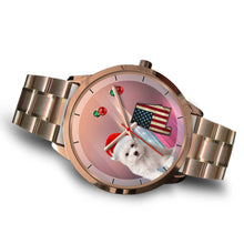 Load image into Gallery viewer, Cute Maltese Dog Alabama Christmas Special Wrist Watch-Free Shipping