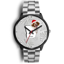 Load image into Gallery viewer, Brittany dog Georgia Christmas Special Wrist Watch-Free Shipping