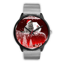 Load image into Gallery viewer, British Shorthair Cat Georgia Christmas Special Wrist Watch-Free Shipping