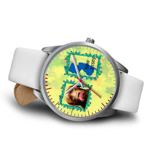 Load image into Gallery viewer, Chocolate Labrador Dog New Jersey Christmas Special Wrist Watch-Free Shipping