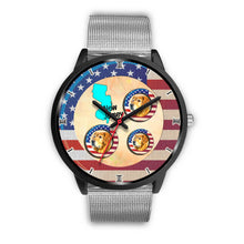 Load image into Gallery viewer, Cheerful Golden Retriever Dog New Jersey Christmas Special Wrist Watch-Free Shipping