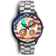 Load image into Gallery viewer, Cheerful Golden Retriever Dog New Jersey Christmas Special Wrist Watch-Free Shipping