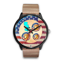 Load image into Gallery viewer, Cheerful Golden Retriever Dog New Jersey Christmas Special Wrist Watch-Free Shipping