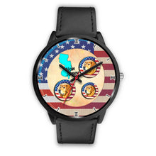 Load image into Gallery viewer, Cheerful Golden Retriever Dog New Jersey Christmas Special Wrist Watch-Free Shipping