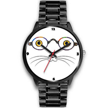 Load image into Gallery viewer, Cat Face With Glasses Print Christmas Special Wrist Watch-Free Shipping