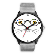 Load image into Gallery viewer, Cat Face With Glasses Print Christmas Special Wrist Watch-Free Shipping