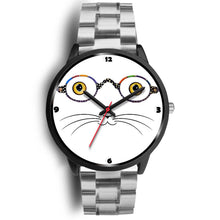 Load image into Gallery viewer, Cat Face With Glasses Print Christmas Special Wrist Watch-Free Shipping