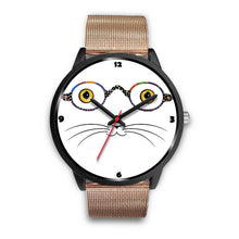 Load image into Gallery viewer, Cat Face With Glasses Print Christmas Special Wrist Watch-Free Shipping