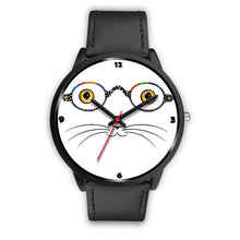 Load image into Gallery viewer, Cat Face With Glasses Print Christmas Special Wrist Watch-Free Shipping