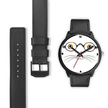 Load image into Gallery viewer, Cat Face With Glasses Print Christmas Special Wrist Watch-Free Shipping